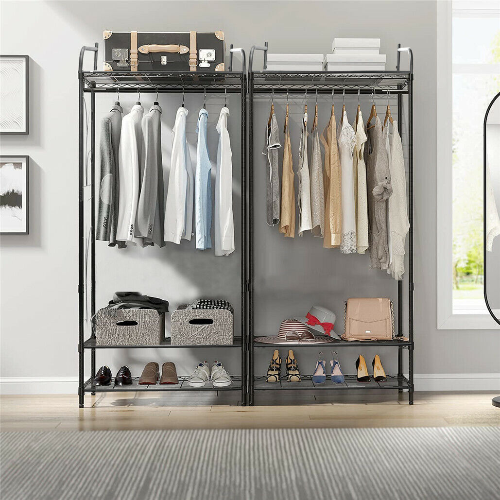 Extra Large Iron Clothes Rack Garment Hanging Stand V178-66755