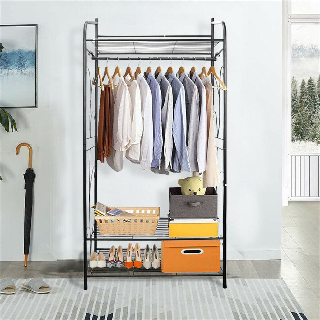 Extra Large Iron Clothes Rack Garment Hanging Stand V178-66755