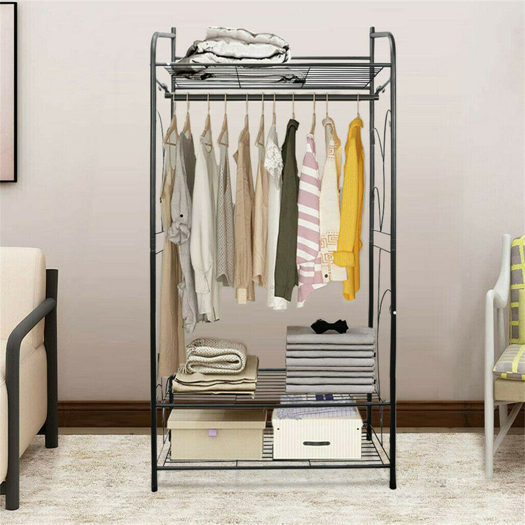 Extra Large Iron Clothes Rack Garment Hanging Stand V178-66755