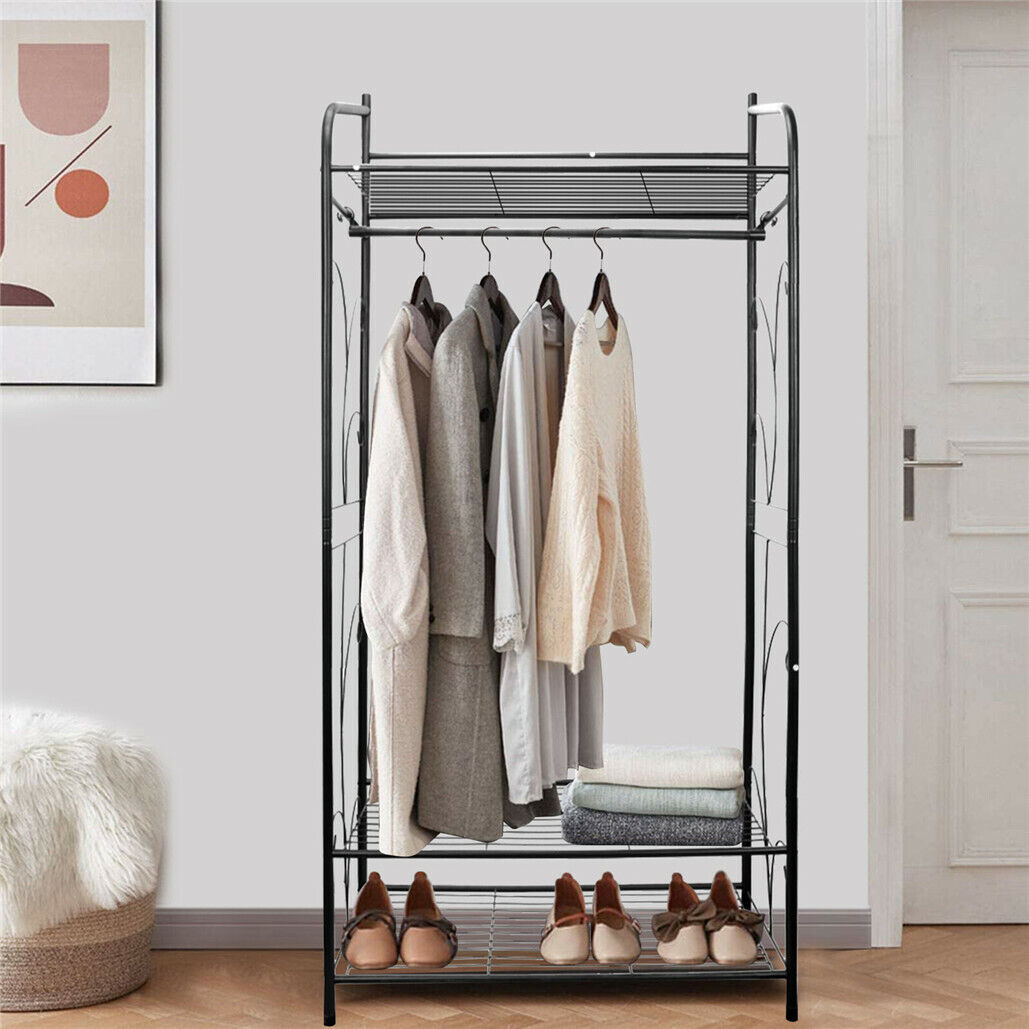 Extra Large Iron Clothes Rack Garment Hanging Stand V178-66755