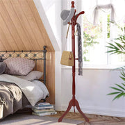 Birch Wood Coat Rack Stand Adjustable Hall Tree Entryway V178-66759