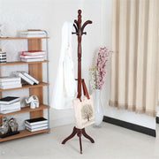 Birch Wood Coat Rack Stand Adjustable Hall Tree Entryway V178-66759