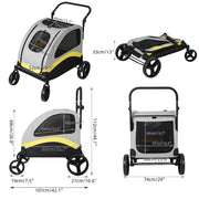 XL Dog Stroller Pet Pushchair Foldable Travel Cart V178-66760