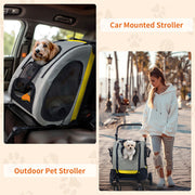 Dog Stroller Car Mounted Outdoor Pet Cart V178-66761