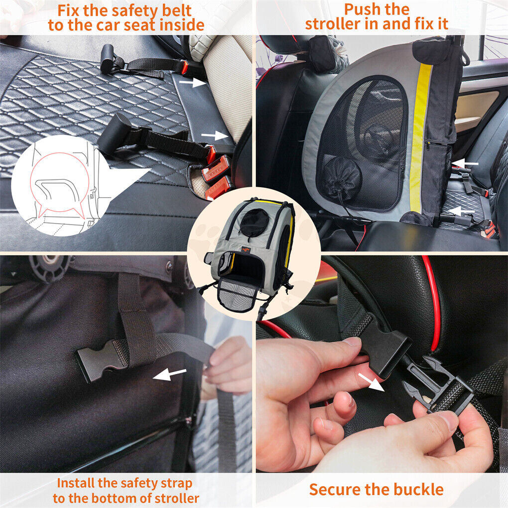 Dog Stroller Car Mounted Outdoor Pet Cart V178-66761