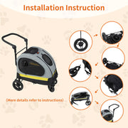 Dog Stroller Car Mounted Outdoor Pet Cart V178-66761