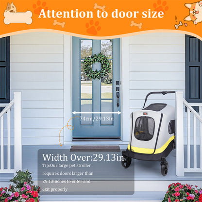 Dog Stroller w/ Rain Cover Foldable Pet Cart V178-66762