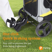 Dog Stroller w/ Rain Cover Foldable Pet Cart V178-66762