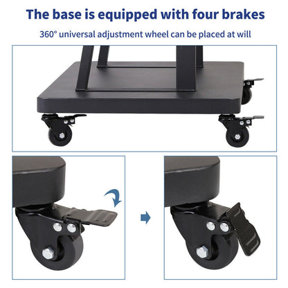 32-80 Rolling TV Stand with 2-Tier Shelf Adjustable Mount V178-66763