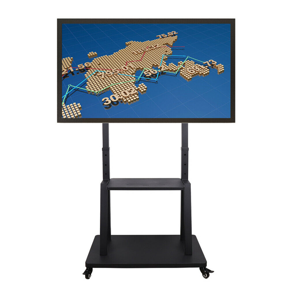 Rolling TV Stand 32-100 w/ Adjustable Mount & 2-Tier Shelf V178-66764