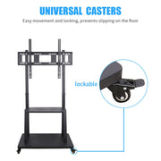 Rolling TV Stand 32-100 w/ Adjustable Mount & 2-Tier Shelf V178-66764