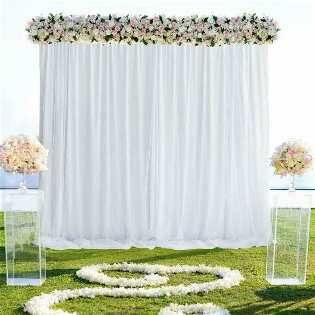 3x6m White Stage Curtain Backdrop V178-66768