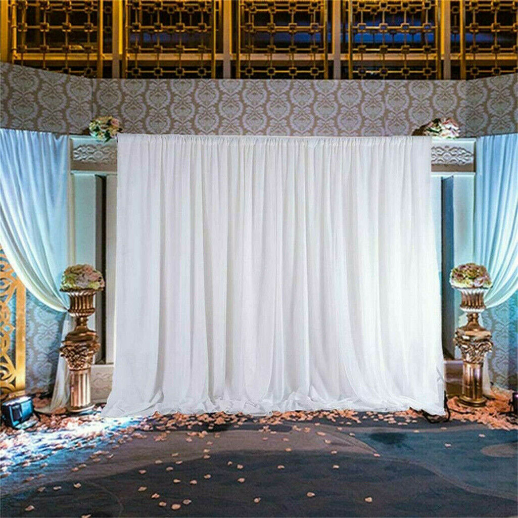 3x6m White Stage Curtain Backdrop V178-66768