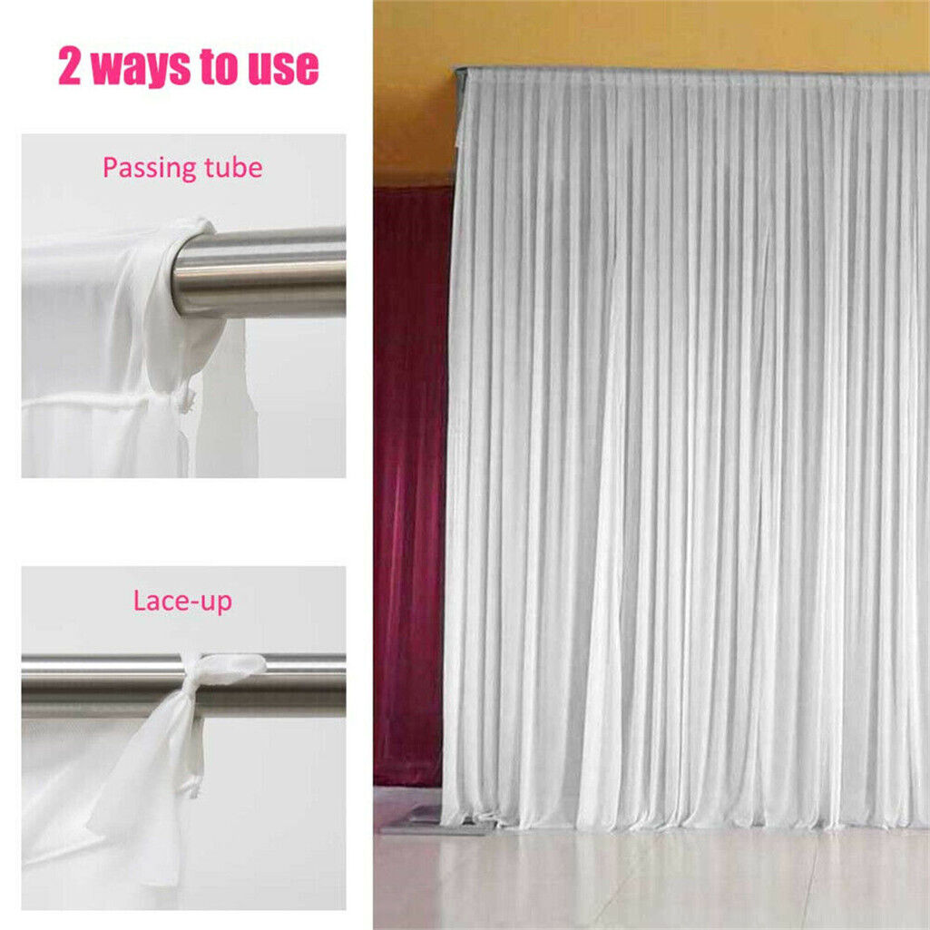 3x6m White Stage Curtain Backdrop V178-66768