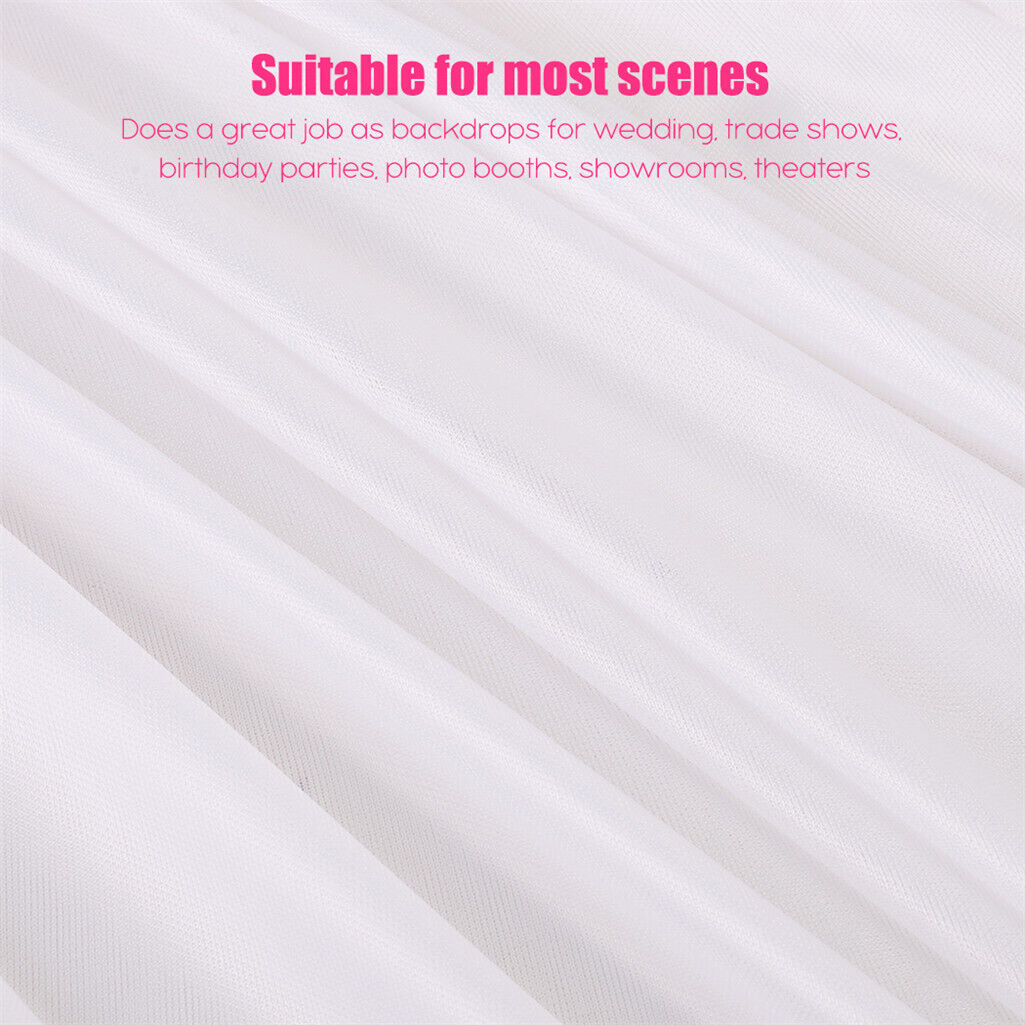 3x6m White Stage Curtain Backdrop V178-66768