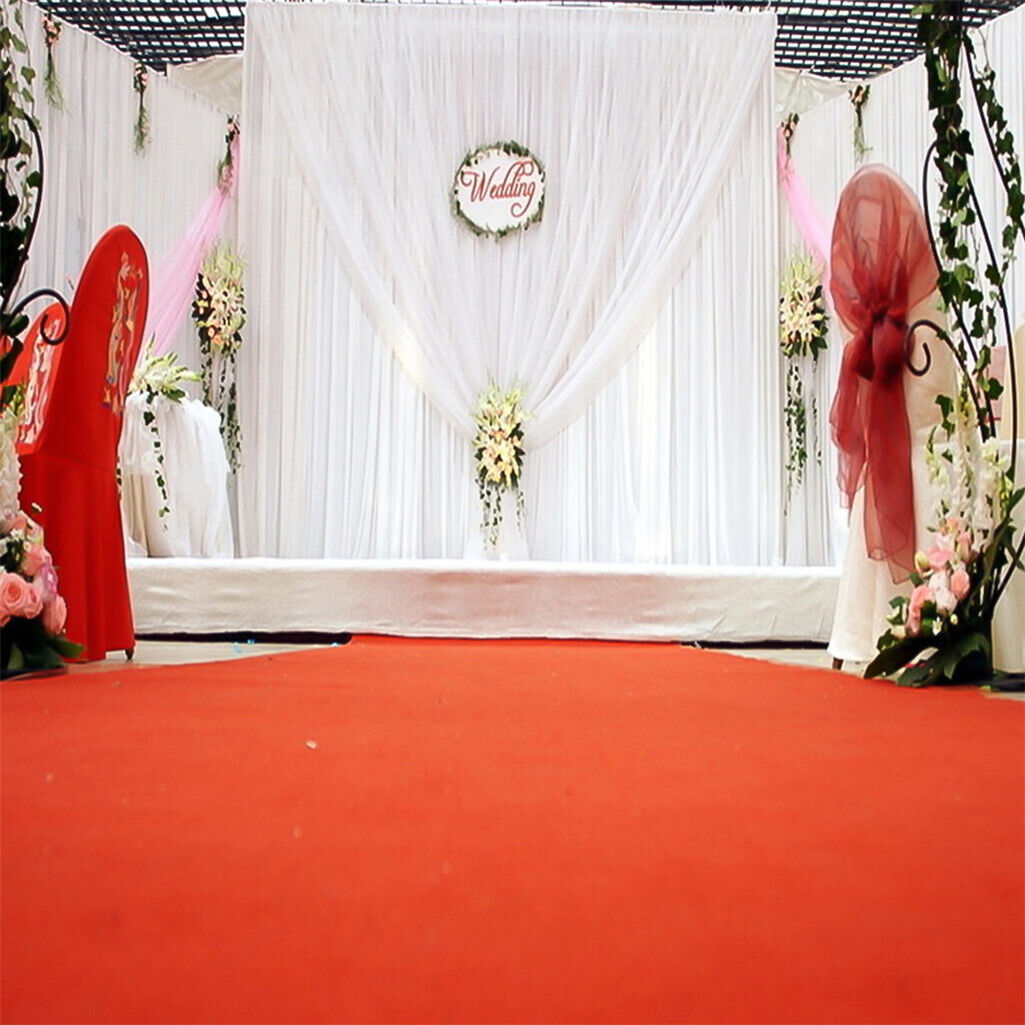 3x6m White Stage Curtain Backdrop V178-66768