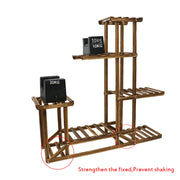 5-Tier Wooden Plant Stand Flower Display Shelf Indoor Outdoor Garden V178-66769