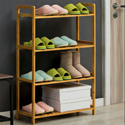 Bamboo 4 Tier Shelving Unit Kitchen Bedroom Bookshelf V178-66771