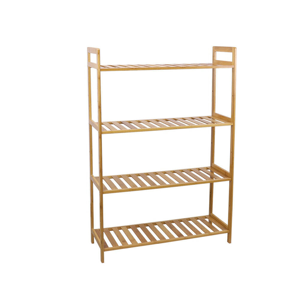 Bamboo 4 Tier Shelving Unit Kitchen Bedroom Bookshelf V178-66771