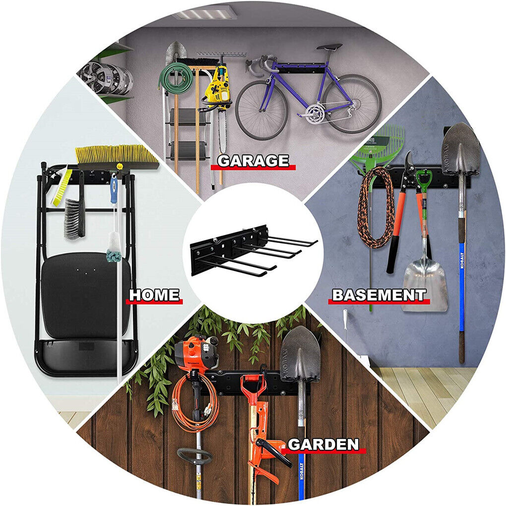 Wall Mounted Tool Rack Heavy Duty Garage Organizer V178-66774