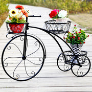 Iron Bicycle Plant Stand Rack Indoor Outdoor Garden V178-66775