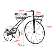 Iron Bicycle Plant Stand Rack Indoor Outdoor Garden V178-66775