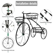 Iron Bicycle Plant Stand Rack Indoor Outdoor Garden V178-66775