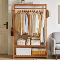 Bamboo Garment Rack Portable Laundry Storage Nature - V178-66777