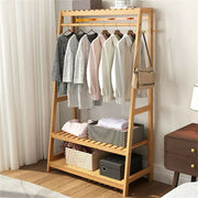 Bamboo Garment Rack Portable Laundry Storage Nature - V178-66777