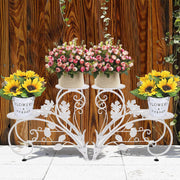 Set of 2 Plant Stand Wedding Garden Flower Shelf Rack V178-66778