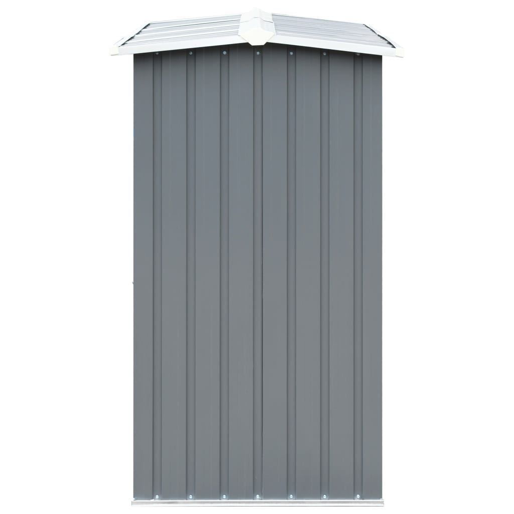 Outdoor Log Storage Shed 91cm Firewood Rack Steel w/ Raised Floor & Sloping Roof V178-66782