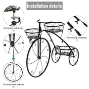 3-Tier Iron Bicycle Plant Stand Rack Tricycle Planter V178-66787
