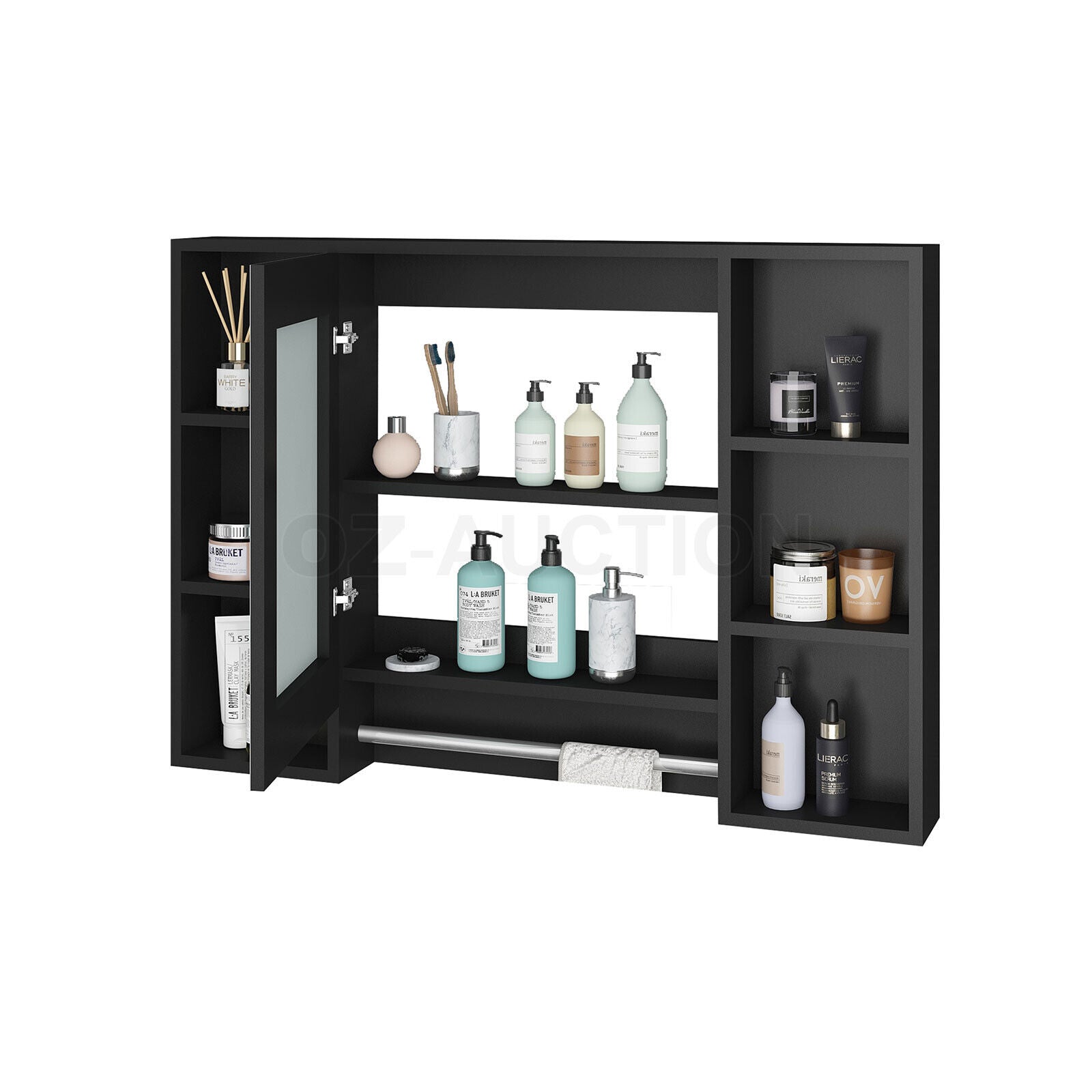 Bathroom Mirrored Cabinet Wall Storage Organizer V178-66790