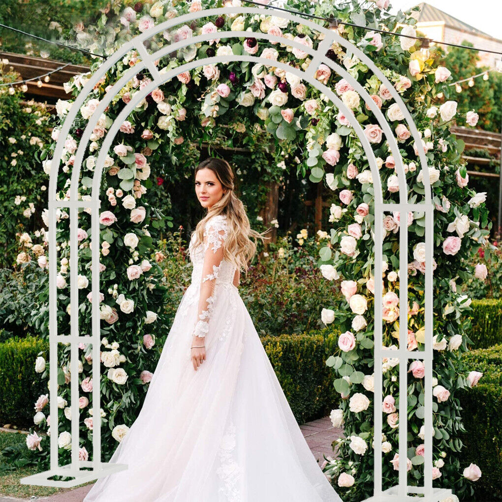 Metal Wedding Arch Garden Arbor Floral Stand Indoor/Outdoor V178-66791