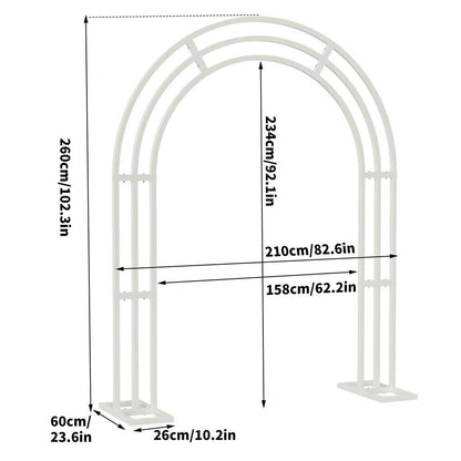Metal Wedding Arch Garden Arbor Floral Stand Indoor/Outdoor V178-66791