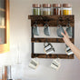 Wooden Wall Mounted Coffee Mug Rack 12 Hooks Cup Holder V178-66792