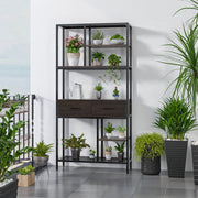 Rustic Accent Bookshelf 90CM Wide Plant Display Rack V178-66793