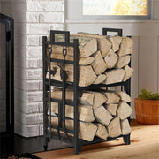 Iron Log Holder Indoor Heavy Duty Firewood Rack 180kg V178-66794