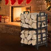Iron Log Holder Indoor Heavy Duty Firewood Rack 180kg V178-66794