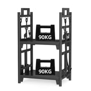 Iron Log Holder Indoor Heavy Duty Firewood Rack 180kg V178-66794
