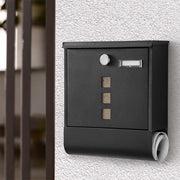 Wall Mounted Lockable Mailbox Galvanized Steel w/ Copper Lock V178-66797