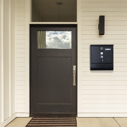 Wall Mounted Lockable Mailbox Galvanized Steel w/ Copper Lock V178-66797