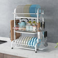 3 Tier Dish Drying Rack Silver 43cm High 60cm V178-66803
