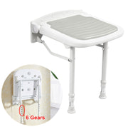Wall-Mount Foldable Shower Chair, Adjustable, Non-Slip Feet V178-66807