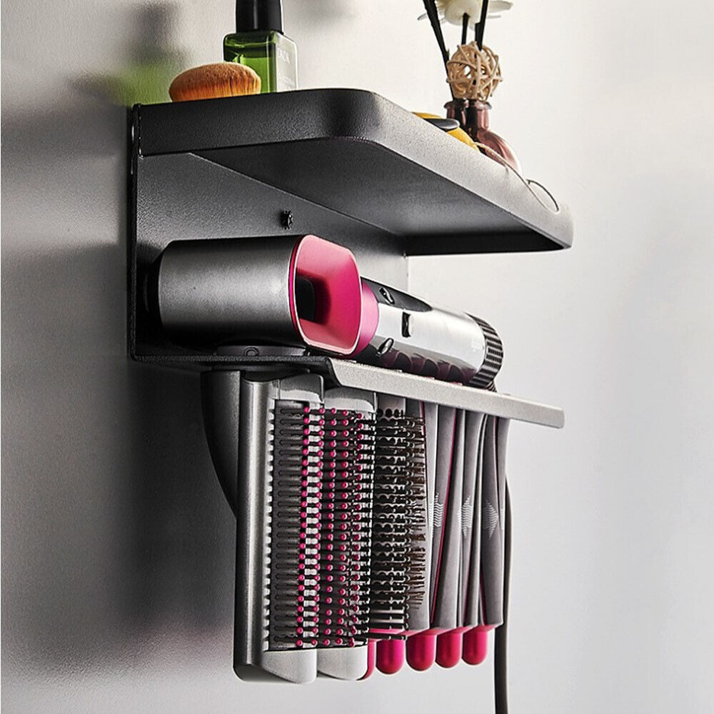 Black Space Aluminum Wall Mount Holder for Dyson Airwrap V178-66809