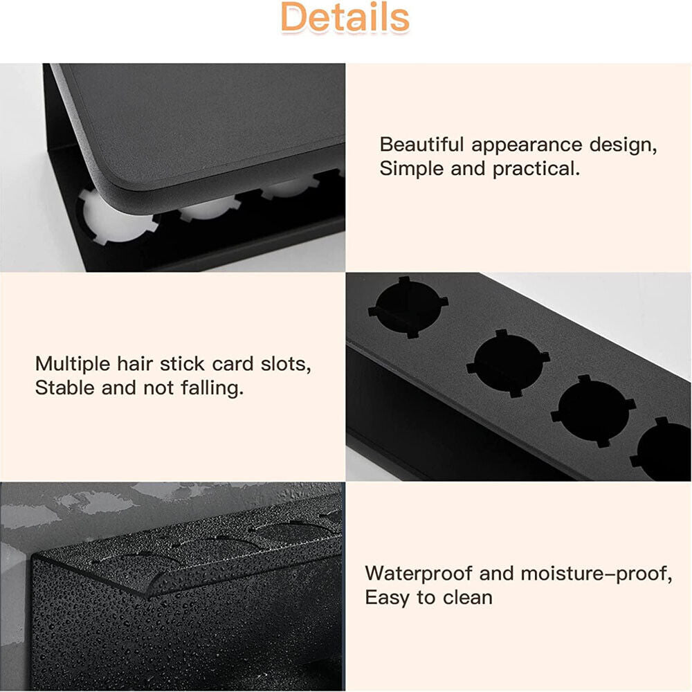 Black Space Aluminum Wall Mount Holder for Dyson Airwrap V178-66809