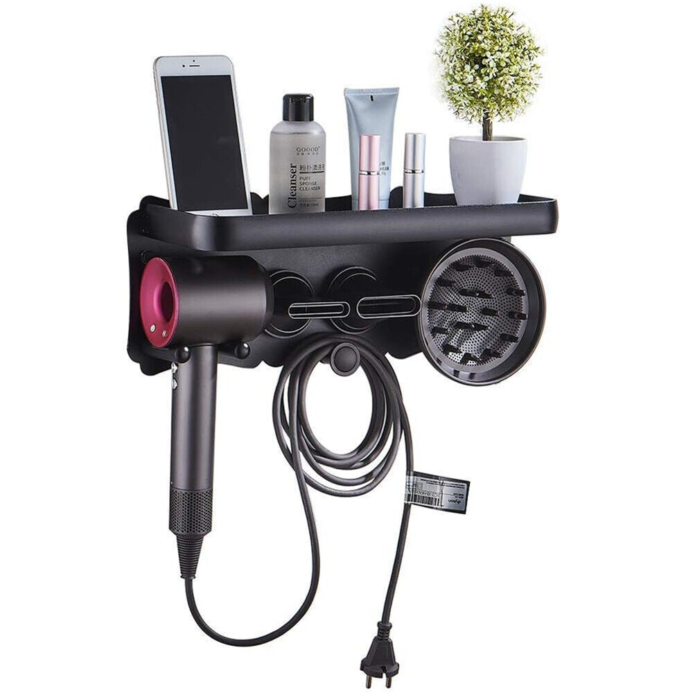 Magnetic Wall Mount Hair Dryer Holder for Dyson - Black Metal V178-66810
