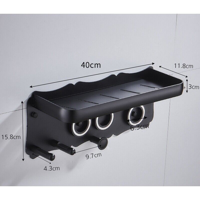 Magnetic Wall Mount Hair Dryer Holder for Dyson - Black Metal V178-66810
