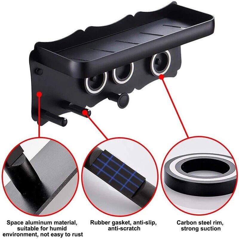 Magnetic Wall Mount Hair Dryer Holder for Dyson - Black Metal V178-66810