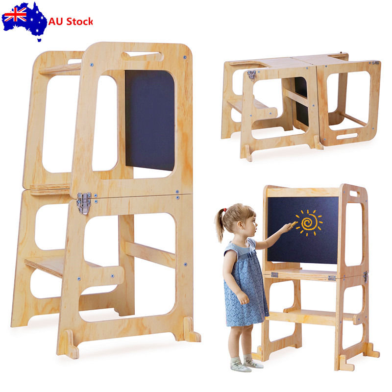 Wooden Toddler Step Stool Learning Tower Kitchen Safety V178-66811